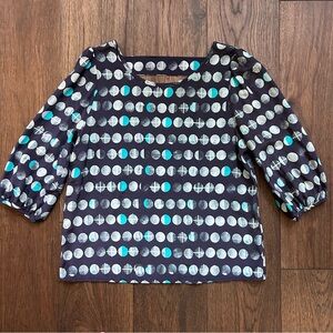Anthropologie HD in Paris Moon Phase Blouse 100% silk